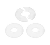 PATIKIL Placa de Cubierta Dividida de Pared, 28mm, 3Pcs de Cubierta de Placa, ABS Redondas Autoadhesivas, Hebilla para Decoración de Grifo de Tubería de Agua,Blanco