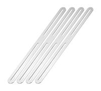 PATIKIL Placa de Unión Plana Ajustable de 1/5" con Ranura, 4 Piezas de Placas de Unión Planas Deslizables con Ranura Recta para Soporte de Muebles de Madera, Color Plata