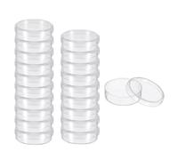 PATIKIL Placas de Petri de plástico de 35 mm con tapa, 20 placas de Petri para cultivo de tejidos para experimentos científicos de laboratorio, transparentes