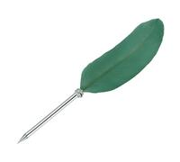 PATIKIL Pluma de Bola de Plumas de 21cm/8", 1Pcs Tinta Pluma de Pluma Vintage Refinada Pluma de Inmersión Chapada para Caligrafía Firma Regalo de Boda, Verde