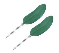 PATIKIL Pluma de Bola de Plumas de 21Cm/8" 2 Bolígrafos de Tinta Vintage de Plumas Refinadas Chapadas para Caligrafía Firma Regalo de Boda Verde