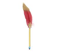 PATIKIL Pluma de Bola de Plumas, Pluma de Pájaro Vintage Esponjosa de 0,5mm, Pluma de Pájaro Refinada con Varilla Chapada para Suministros de Oficina, Firma, Regalo de Boda, Rojo Oscuro