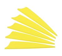 PATIKIL Plumas de Flecha, Paquete de 50 Plumas de 4 Pulgadas para Flechas de Arquería con Corte de ala con Escudo para Caza y Tiro al Blanco DIY, Amarillo