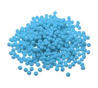 PATIKIL Pompones de 0.4 pulgadas/1cm, 500 piezas de pequeñas bolas de pompones esponjosos para manualidades, decoraciones de bricolaje, suministros para manualidades, color azul lago