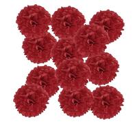 PATIKIL Pompones de Papel de 20cm, Kit de 12pcs Bolas de Flores de Papel para Decoración de Fiestas de Cumpleaños, Navidad, Boda, Ducha Nupcial, Manualidades DIY, Rojo