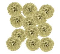 PATIKIL Pompones de Papel de 20cm, Kit de 12pcs Bolas de Flores de Papel para Decoración de Fiestas de Cumpleaños, Navidad, Boda, Ducha Nupcial, Manualidades DIY, Dorado