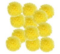 PATIKIL Pompones de Papel de 20cm, Kit de 12pcs Bolas de Flores de Papel para Decoración de Fiestas de Cumpleaños, Navidad, Boda, Ducha Nupcial, Manualidades DIY, Amarillo