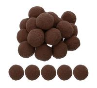 PATIKIL Pompones para Manualidades, 20 Pcs 5cm Grandes Pompones de Colores Bolas de Fieltro Pompones para Decoraciones de Fiestas, Guirnaldas, Costura, Marrón