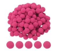 PATIKIL Pompones para Manualidades, 500 Pcs 1.5cm Mini Pompones de Colores Bolas de Fieltro Pompones para Decoraciones de Fiestas, Guirnaldas, Costura, Rosa Fuerte