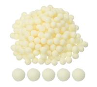 PATIKIL Pompones para Manualidades, 500 Pcs 1cm Mini Pompones de Colores Bolas de Fieltro Pompones para Decoraciones de Fiestas, Guirnaldas, Costura, Beige
