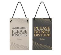 PATIKIL Por Favor No Molestar Puerta Letrero, PVC Doble Lado Disponible Por Favor Tocar Puerta Señal Decoración para Oficina, Reunión, Sesión, Hogar, Grabación, Negro Amarillo, 10" x 5"