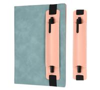 PATIKIL Portaplumas De Banda Elástica, 2 Piezas Funda para Bolígrafos De Cuero PU con Banda Elástica para Suministros De Oficina Cuaderno Agenda Diario Lápices Bolígrafos Touch, Rosa