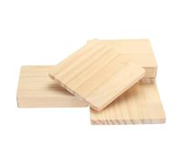 PATIKIL Posavasos de madera sin terminar de 102 x 102 mm, paquete de 8 posavasos cuadrados de madera en blanco, piezas de madera para manualidades, pintura, grabado de bricolaje