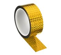 PATIKIL Prisma Cinta 40mm x 50m, Holográfico Reflexivo Auto Adhesivo para Bricolaje Arte Artesanía Envoltura Decoración, Dorado