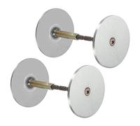PATIKIL Puerta Perilla Agujero Cubierta Placa, 2 Pcs 2 3/16" Diámetro Cerrojo Cubierta Placa Puerta Agujero Relleno Placa para 1 3/8" a 1 3/4" Agujero, Cepillado Satinado Níquel
