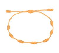 PATIKIL Pulsera 7 Nudo, Mano Hecho Ajustable Cuerda Protección Buena Suerte Cordón Trenzado Pulsera para Mujeres Hombres Regalo Amuleto, Naranja