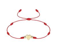 PATIKIL Pulsera Inicial Con Corazón, Pulsera Trenzada A Mano Con Letra I En Forma Corazón Ajustable Y Enlazada, Joyería Con Dije Alfabeto Enchapado En Oro Para Mujeres Adolescentes, Rojo