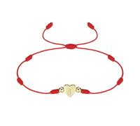 PATIKIL Pulsera Inicial, Pulsera Letra con Eslabón Corazón Ajustable Tejida a Mano con Cuerda Trenzada Joyería Charm Alfabeto Bañado en Oro para Mujeres Adolescentes Madres, Rojo