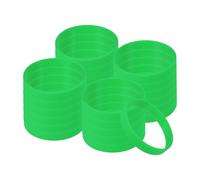 PATIKIL Pulseras de Silicona, 24 Piezas Brazaletes de Goma de Colores, Bandas Deportivas Elásticas en Blanco para Adultos y Adolescentes en Equipos Deportivos, Color Verde Claro