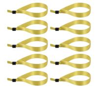 PATIKIL Pulseras de Tela Desechables para Eventos, 100 Unidades, Pulseras de Tela Ajustables de Colores para Conciertos, Clubes Y Fiestas, Tono Dorado, 13.8"X0.6"