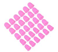 PATIKIL Puntas De Dedos De Goma, 30 Paquetes Protector De Dedos De Silicona Fundas Para Dedos Almohadillas Guardas Dedales Para Agarre Para Contar En Oficina Coser, Rosa Talle L/M/S