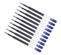 PATIKIL Recambios De Tinta Para Bolígrafo De 0.5 Mm, 10 Piezas, Recambio De Punta Fina De Metal Compatible Para Bolígrafo Retráctil, Azul Negro