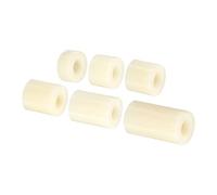 PATIKIL Redonda Espaciadora Arandela Juego, 120 Paquete Nylon 5,8,10,12,15,20mm Longitud para M5 Tornillos Bloque 3D Impresora TV Pared Montaje Eléctrico Toma, Beige