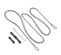 PATIKIL Reemplazo de Cuerda de Arco con Protectores de Dedos para Cuerda de Arco Tradicional Recurvo de 68" Amo 12 Hilos Negro