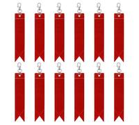 PATIKIL Reflector de Seguridad 15cm x 3cm, 12 Colgantes Reflectantes, Llavero para Mochila, Ciclismo, Correr, Sillas de Ruedas, Rojo