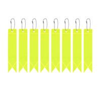 PATIKIL Reflector de Seguridad Paquete de 8 Colgantes Reflectantes para Llavero de Seguridad Reflectante para Mochila Ciclismo Running Sillas de Ruedas Amarillo Fluorescente
