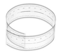 PATIKIL Regla Flexible de Película 30cm Escala 0.1mm con Ángulo R y Líneas de Ancho Plástico PET Transparente Regla Plegable Recta para Fábrica, Transparente, 1 Pieza