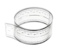 PATIKIL Regla Flexible de Película 50cm Escala 0.1mm con Ángulo R y Líneas de Ancho Plástico PET Transparente y Suave Regla Plegable Recta para Fábrica, Transparente, 1 Unidad
