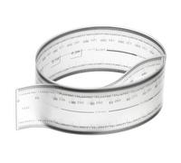 PATIKIL Regla Flexible de Película 50cm Escala 0.1mm con Ángulo R y Líneas de Ancho Plástico PET Transparente Regla Plegable Suave para Fábrica, Translúcida, 1 Pcs