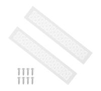 PATIKIL Rejilla De Ventilación Para Puerta 16 X 3 Pulgadas, 2 Pcs Cubierta De Rejilla De Aluminio Resistente Con Tornillos De Montaje Para Puertas De Armario O Gabinete, Blanco