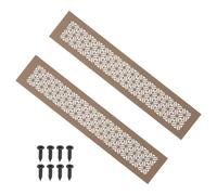PATIKIL Rejilla De Ventilación Para Puerta De 16 X 3 Pulgadas, 2 Pcs Cubierta De Rejilla De Aluminio Resistente Con Tornillos De Montaje Para Puerta De Armario O Gabinete, Marrón