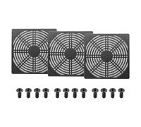 PATIKIL Rejilla Filtro Para Ventilador 150 Mm, 3 Pz Cubierta Ventilación Plástico A Prueba Polvo Con Tornillos Para Taller Industrial, Gabinete Computadora, Refrigeradores Y, Negro