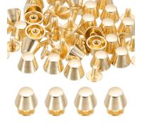 PATIKIL Remaches De Tornillo Trasero De 10 mm, 25 Jueves Pies De Bolso Clavos Cabezal Plano Remaches Punta Para Artesanía En Cuero DIY Equipaje Collar Cinturón Zapatos, Oro Claro