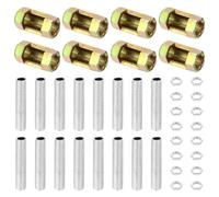 PATIKIL Repuestos Kit de Tubos de Lámpara de Rosca Fina M10 8 Piezas Tuerca de Acoplamiento Hexagonal de Metal M10×30 con Tubo Roscado y Tuerca Hexagonal para Luz Extensión