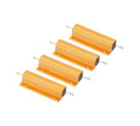 PATIKIL Resistor de Carcasa de Aluminio de 100W 470 Ohmios, 4Pcs Resistores de Carcasa de Aluminio con Tornillo de Potencia de Resistencia Bobinada de Alambre de 5% de Tolerancia, Dorado