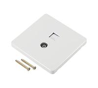 PATIKIL RJ45 CAT6 Toma TV Pared Placa Tomacorriente Blanco para Hogar Oficina