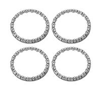 PATIKIL Rodamiento de Biela de Bicicleta de Bolas 3/16 Pulgadas x 20 Bolas, 4 Paquetes de Rodamientos de Bicicleta de Acero Inoxidable Piezas de Repuesto de Bicicleta, Color Plata
