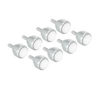 PATIKIL Rodillo Bola Transferencia Rodamiento 3/4", 8 Paquete Carga 15 libras Perno Montado Nylon Bola Rotación Rueda Unidad para Transportador Rodillo Soporte Transmisión