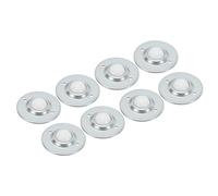 PATIKIL Rodillo Bola Transferencia Rodamiento 7/8", 8 Paquete Carga 22lbs Disco Brida Montado Nylon Bola Rotación Rueda Unidad para Transportador Rodillo Soporte Transmisión