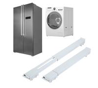 PATIKIL Rodillos para Electrodomésticos Paquete de 2 Deslizadores de Electrodomésticos Extensibles con 24 Ruedas Mueva Fácilmente Electrodomésticos de Cocina y Muebles Blanco