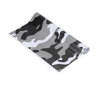 PATIKIL Rollo de Camuflaje 12" x3ft, Vinilo de Camuflaje Digital Autoadhesivo para Cubrir Arcos, Cámaras y Otros Accesorios de Caza, Negro/Blanco