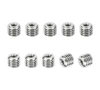 PATIKIL Rosca Adaptadores Manguito Reductora Tuerca, 10uds M10*1.5 Macho a M4*0.7 Hembra Reparación Inserto Tuerca Tornillo Reductor Conversión Inoxidable Acero Sujetador 8mm