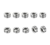 PATIKIL Rosca Adaptadores Manguito Reductora Tuerca, 10uds M10*1.5 Macho a M5*0.8 Hembra Reparación Inserto Tuerca Tornillo Reductor Conversión Inoxidable Acero Sujetador 5mm