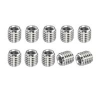 PATIKIL Rosca Adaptadores Manguito Reductora Tuerca, 10uds M10x1.5 Macho a M6x1.0 Hembra Reparación Inserto Tuerca Tornillo Reductor Conversión Inoxidable Acero 10mm