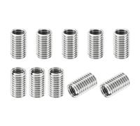PATIKIL Rosca Adaptadores Manguito Reductora Tuerca, 10uds M12x1.75 Macho a M10x1.5 Hembra Reparación Inserto Tuerca Tornillo Reductor Inoxidable Acero Sujetador 20mm