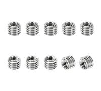 PATIKIL Rosca Adaptadores Manguito Reductora Tuerca, 10uds M5*0.8 Macho a M3*0.5 Hembra Reparación Inserto Tuerca Tornillo Reductor Conversión Inoxidable Acero Sujetador 4mm